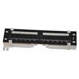 CNS 10" patch panel 12port Cat6, UTP, blok 110, 1U, černy
