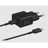 Samsung napájací adaptér s rýchlonabíjaním (25W), s káblom v balení, čierny